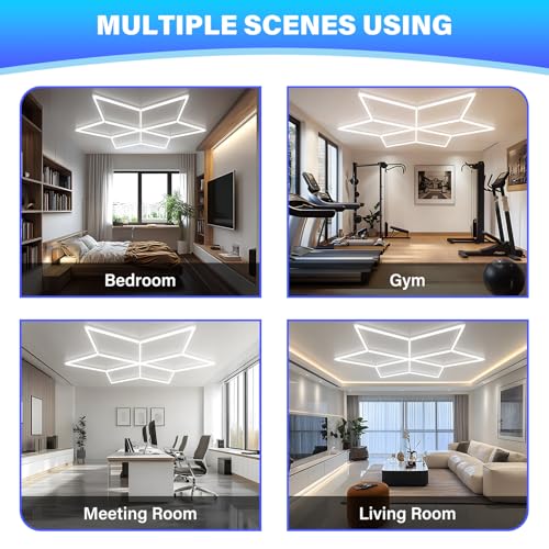 Gneng Hexagon LED Lights - Super Bright 8910LM Hex Lights - 6500K Cool White Aluminum Garage Lighting for Workshop, Shop Lights, Home Gym, Basement, Studio & Warehouse — view 6