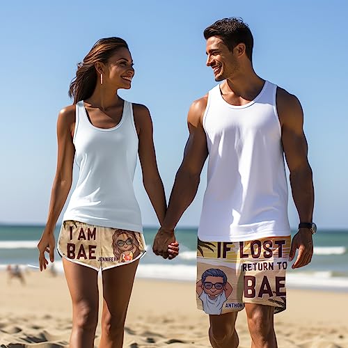 Pawfect House Personalized Couple Beach Shorts Gift for Couples Husband Wife Matching Swimsuits for Couples2