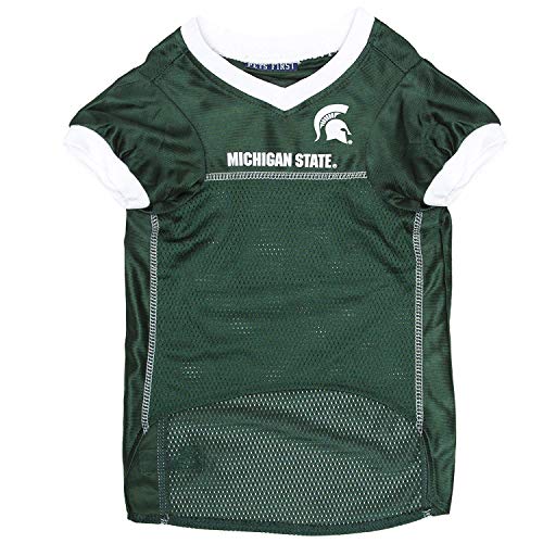 Image of Pets First Collegiate Michigan State Spartans Dog Mesh Jersey, Medium