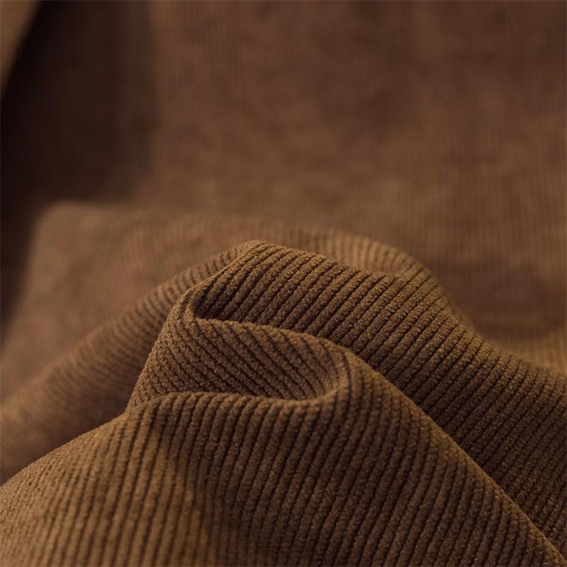 Falda Larga De Pana De Invierno para Mujer, Elástica, De Cintura Alta, Gruesa, Cálida, Informal, Elegante, De Corte A, Plisada, Midi con Bolsillos