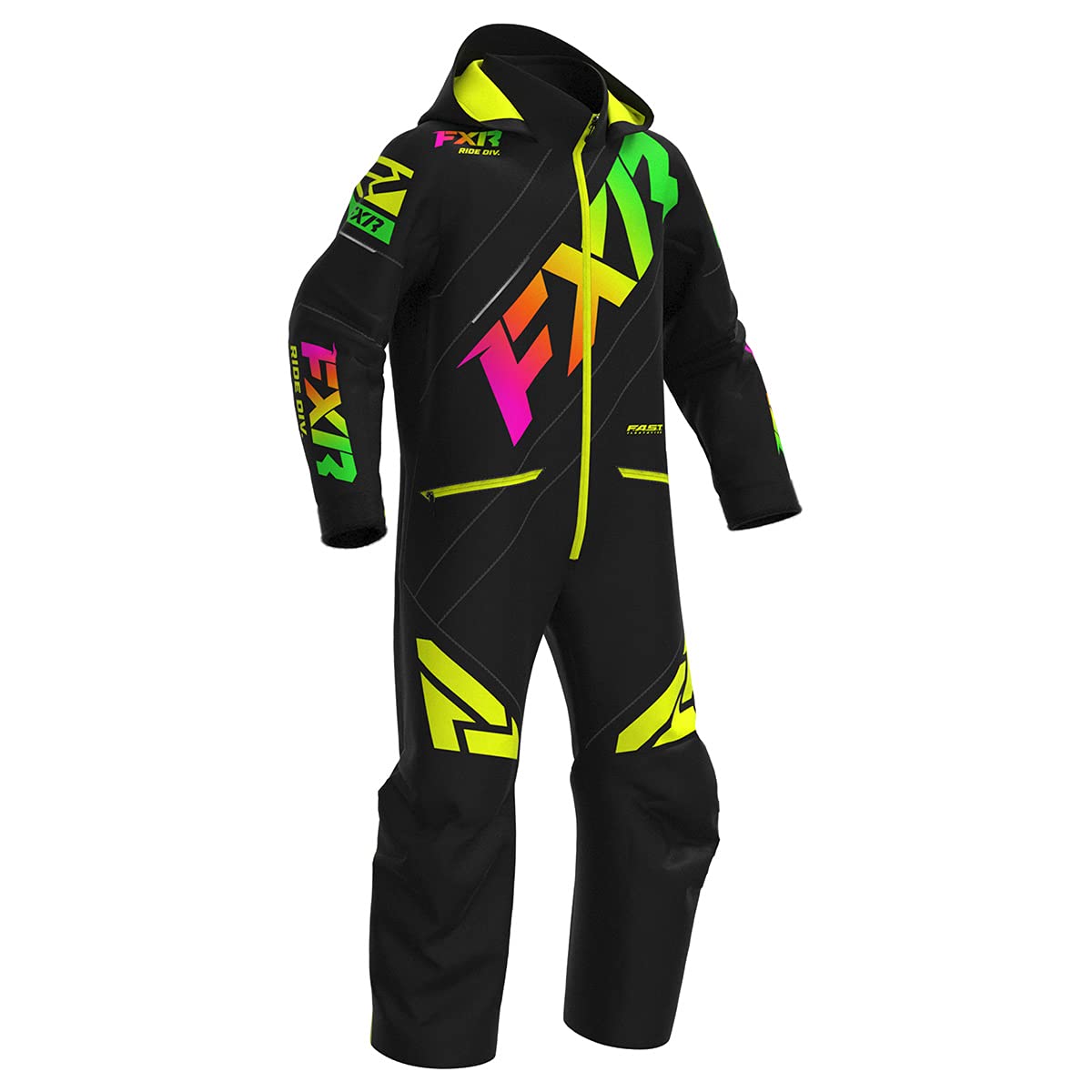FXR Youth CX Monosuit (Black/Sherbert 
