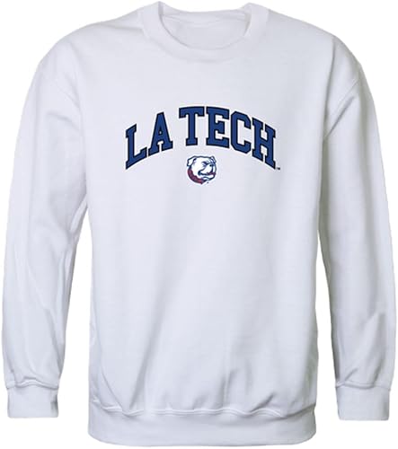 Miniatura 1 de W Republic Louisiana Tech F Bulldogs Campus Crewneck Sweatshirt White X-Large