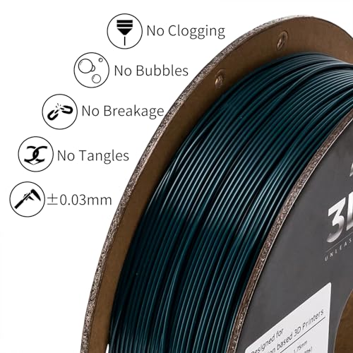 Image of INLAND Micro Center PLA+ 3D Printing Filament 1.75mm - PLA Pro Dimensional Accuracy + /- 0.03 mm - 1kg Cardboard Spool (2.2 lbs) (1 Pack Green, 1.75mm)