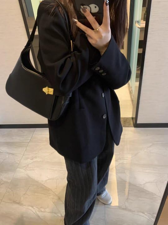 Shoulder Bag for Women Small Black Purse Mini Handbags PU Leather Underarm Bag - Present for Christmas, Birthday and Valentine2