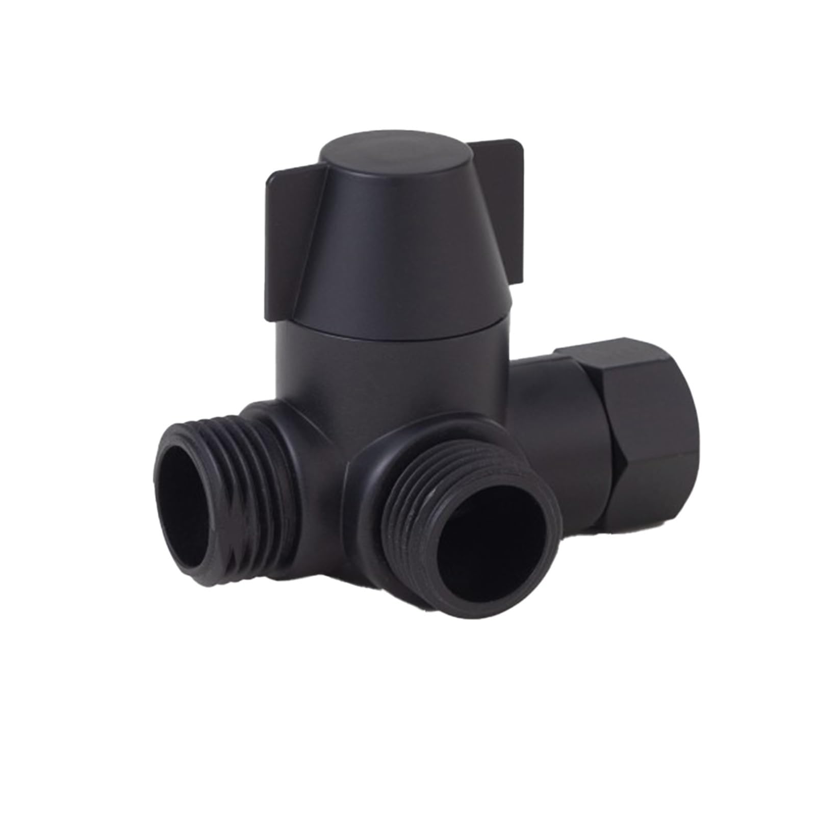 Itrhjtgp Black Hose Splitter 3-Way G1/2 Outlet Shower Head Diverter Valve T-Adapter Hose Tap Splitter 3 Mode Switch Adapter For Bathroom(Black)