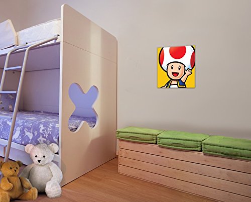 Super Mario Toad 40 x 40 cm Canvas Prints, Polyester, Meerkleurig Super Mario Toad 40 x 40 cm Canvas Prints, Polyester, Meerkleurig