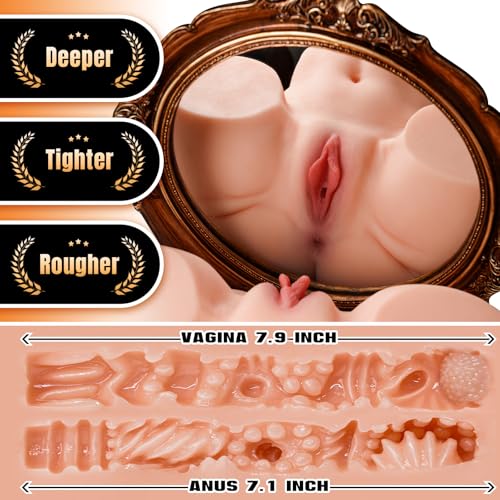 Image of BBW Sex Doll Big Ass Male Sex Toys with Luggage, 36LB Realistic Plump Cheek Sex Dolls Masturbator & Dual-Layer Bouncy Butt, Tight Vagina & Anal Channels Adult Sex Toy Storker for Men Lifelike Pressure