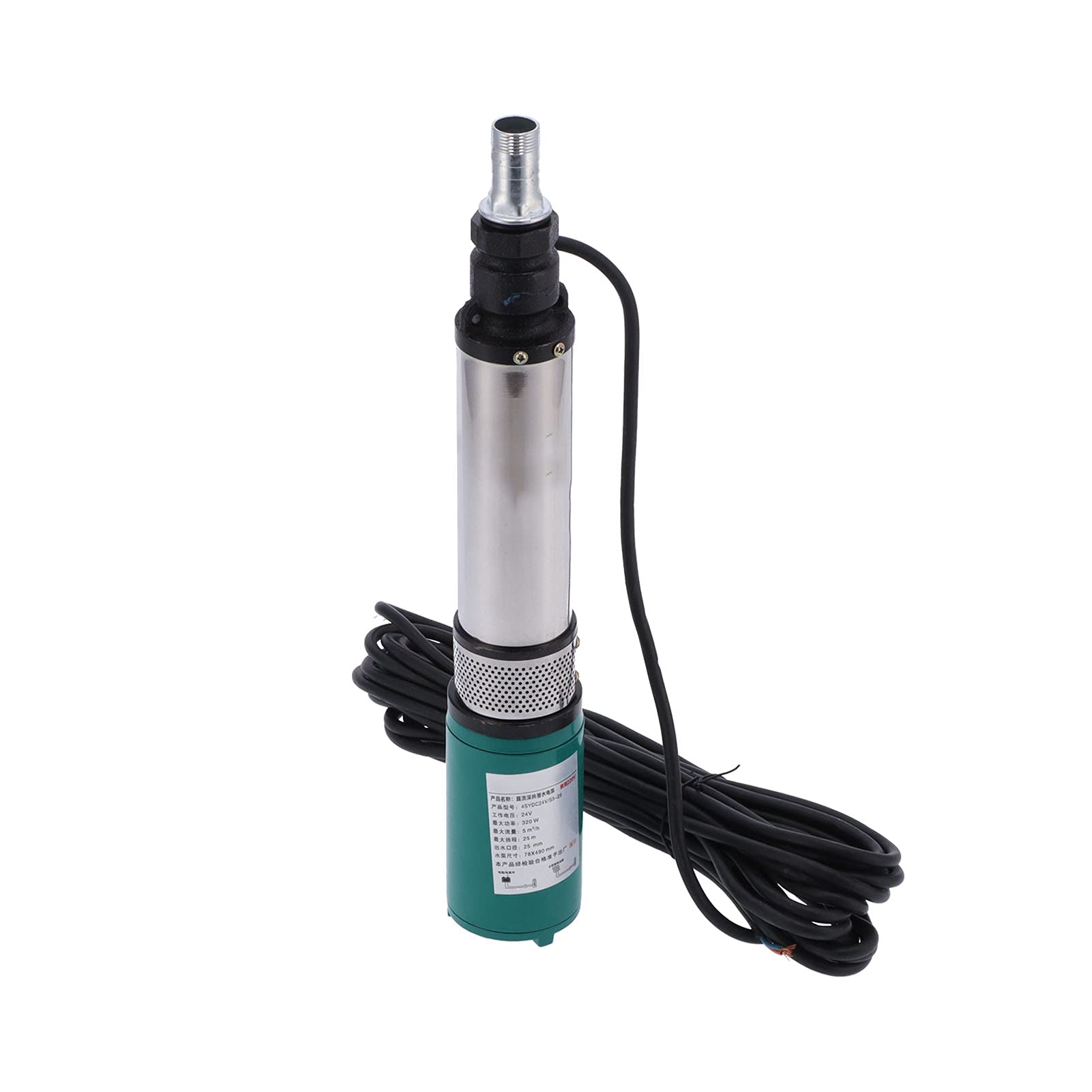 Eujgoov Pompe Sommerse Kit Pompa Acqua Solare DC24V Pompa per Pozzo in Acciaio Inox per Giardino e Laghetto