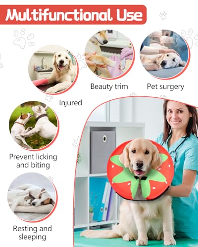 Image of MIDOG Inflatable Dog Cone, Donut Recovery Collar After Surgery, X-Small