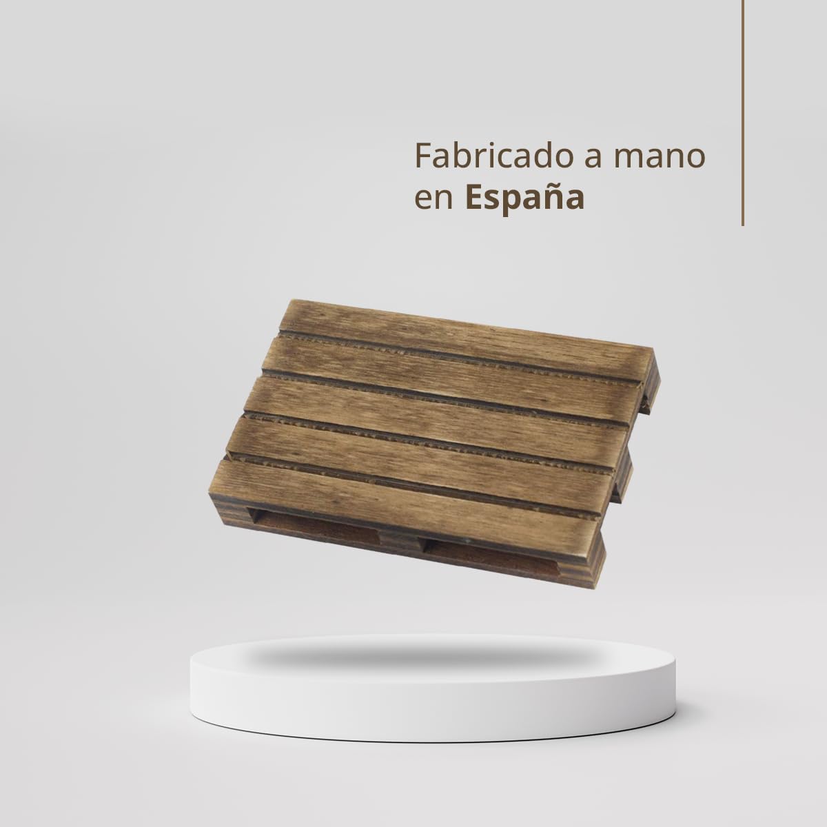 Mini Palets de Madera Natural Envejecida 6 Unidades 12 x 8 x 2,2 cm Decoración Posavasos