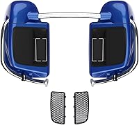 Vista 40 de Moto Onfire River Rock Gray (brillante) carenados inferiores aptos para H-D Touring Street Road King Glide FLTR 2014-2023, kits de calentadores