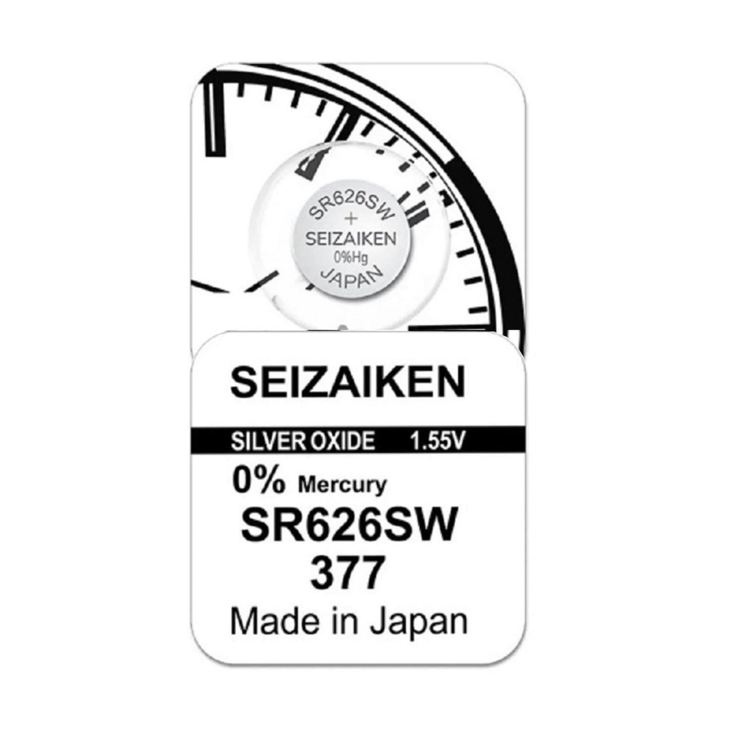 Pila Per Orologio Seiko 373 SR916SW, Ossido D'argento, Made In Japan, Scadenza 2027