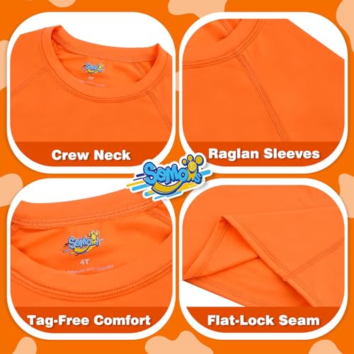 Image of Semois Boys Rash Guard Swim Shirt Short Sleeve Swimwear Toddler Kids Youth Rashguard Water Shirt UPF+ 50 Quick Dry Shirt