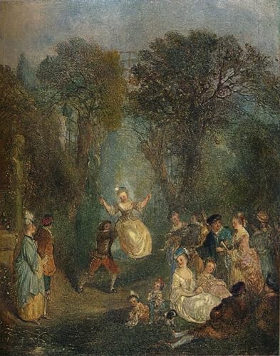 Toile Lescarpolette Jean Antoine Watteau affiche impression peinture huile