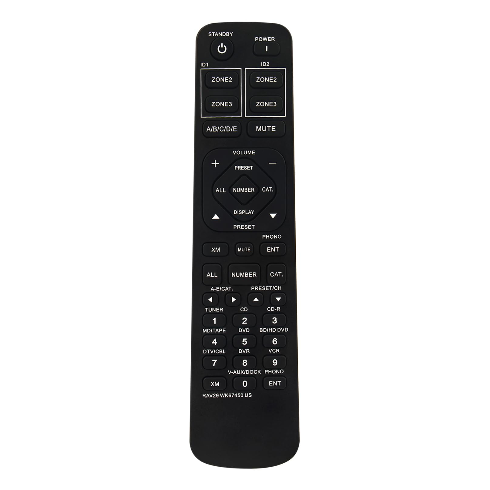 RAV29 WK67450 US Replaced Remote Control -ALLIMITY- Fit for Yamaha Stereo Receiver RAV29-WK67450US Remote Control WK674500 RX-V1800 RX-V1800BK RXV1800