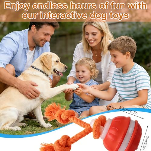Interaktives Hundespielzeug, Interaktiver Spielball für Hunde, Hundespielzeug Unzerstörbar, Elektrisch Hundespielzeug Ball mit Fernbedienung, 3 Spielmodi, Hundespielzeug Ball für Katzen (orange1)