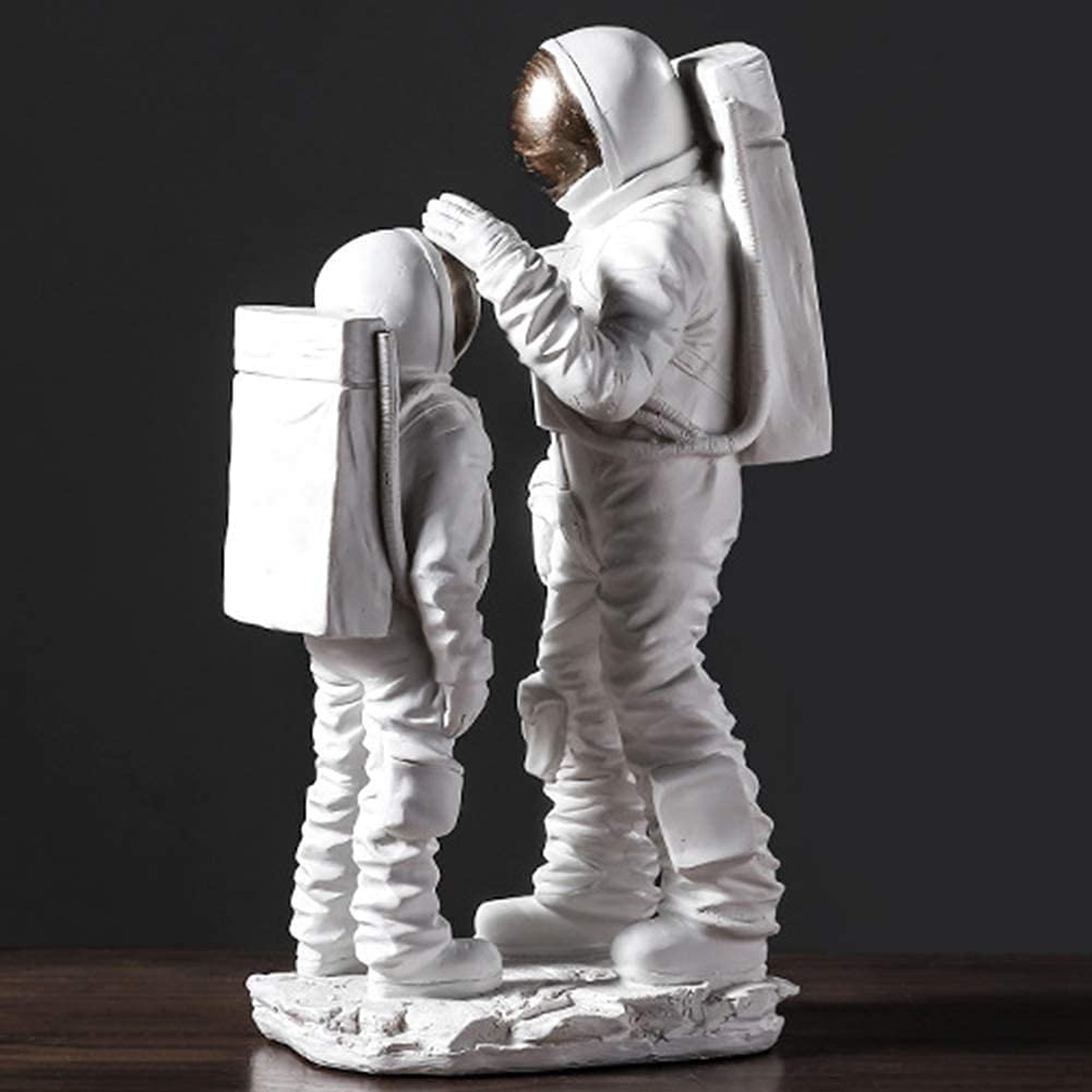 WXKAGF Dekoracja posągu astronauty Żywica kosmonauta Zachęcaj do figurki Dzieci Chłopcy Figurka Dekoracja Ozdoby do domowego biura Wystrój salonu Ozdoba Prezent