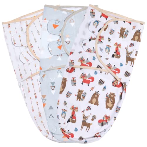 Image of Baby Swaddle Blanket, Swaddle Wrap for Newborn and Infant, Adjustable Swaddle Set for Baby Boy and Girl, Soft Organic Cotton, Small/Medium, (0-3 Month)