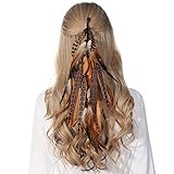 Hippie Feather Hair Extension Hair Clip Bohemian Feather Headband Hair Ties for Women Festival Headd