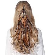 Hippie Feather Hair Extension Hair Clip Bohemian Feather Headband Hair Ties for Women Festival He...