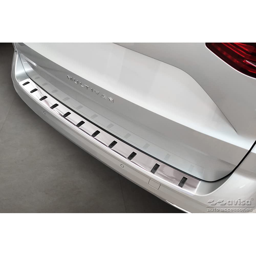 Avisa Protector del Parachoques Trasero Inoxidable Compatible con Volkswagen Multivan T7 2021- 'Strong Edition'