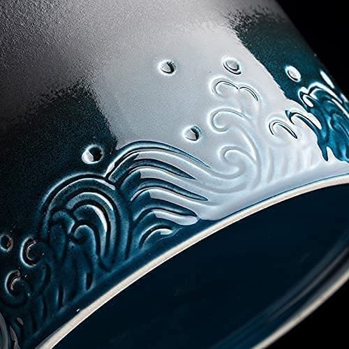 YANAIL Aschenbecher Blau Kristall Glas - Dekorativer Aschenbecher Für Innen & Außen