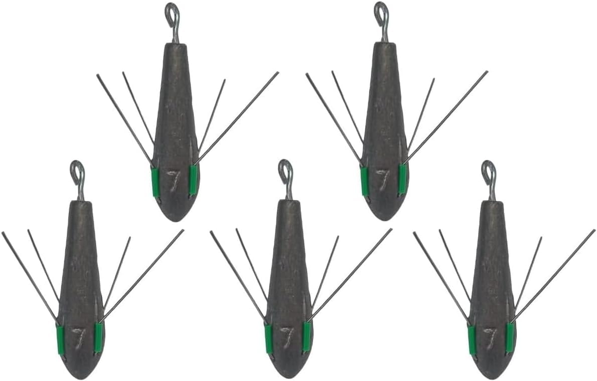 Grip Weight For Sea/Beach Fishing/gripper weights/Breakaway (5 Pack) 3oz 4oz 5oz 6oz 7oz 8oz 9oz (7oz x 5)