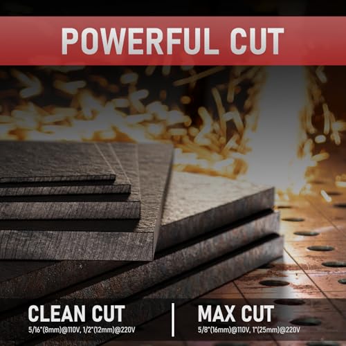 YESWELDER CUT-60DS PRO Plasma Cutter, 60Amp 110V/220V Non-High Frequency Non-Touch Pilot Arc 4-In-1 Plate Cutting/Grid Cutting/Gouging/Marking Multifunctional Plasma Cutting Machine