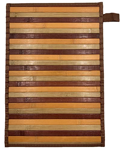 EUROSTYLE tovaglietta di Bamboo con Retro Antiscivolo Idrorepellente in Legno trattato Ecologico Americana per Colazione Pranzo e Cena Colore Degrade (30x45CM, BEIJE)