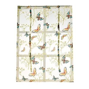 perfk Gordijnen van Tule, Gordijnen, Raamsjaal, Siersjaal, Vlinder 120x140cm