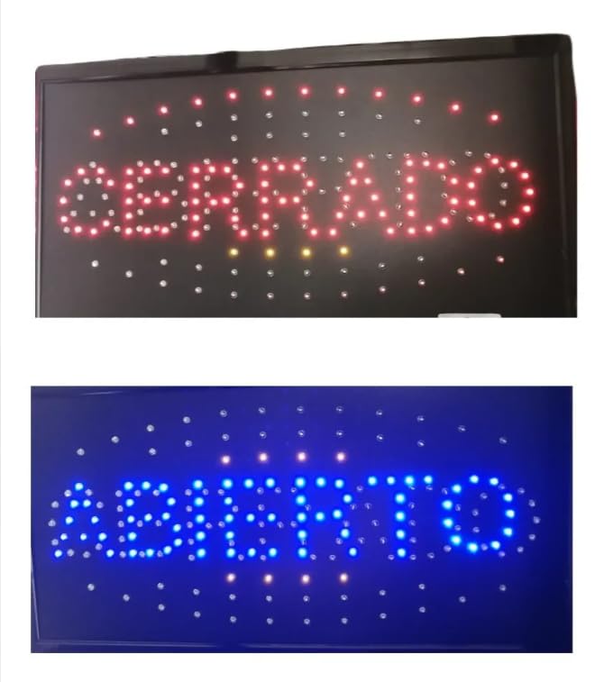 Letrero De Abierto Y Cerrado LED - Ferreteria Y Herramientas