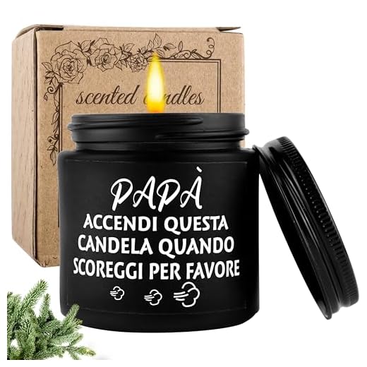 Merclix Papà Legno di Cedro Candele In Vasetto Regalo Papà Divertente Regali per Papà Compleanno Regalo per Papà da Figlia Idee Regalo Papà Regalo Papa Compleanno Festa Del Papà Idee Regalo