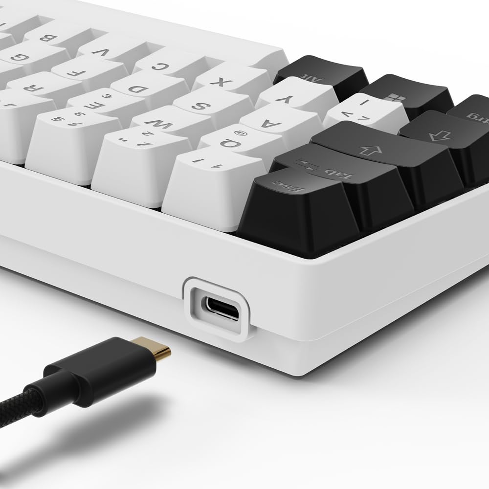 Sharkoon Skiller SGK50 S4 Gen2, weiß, Gateron Yellow, 60% DE-Layout