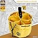 Graintex 18 Pockets Grab Bag Rip-stop Canvas Drawstring Closure, Small Part Organizer Pouch, Small Tools, Screws, Parts, Parachute Tool Bag for Efficient Storage - Yellow