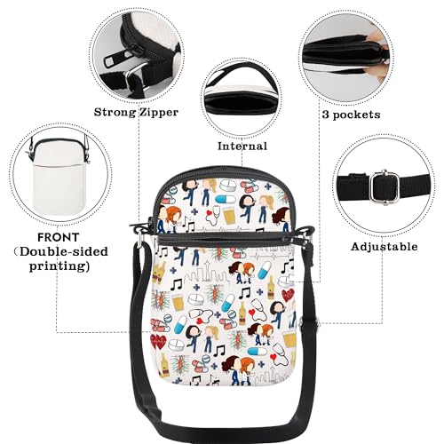 CMNIM Grey's TV Series Inspired Crossbody Bag Anatomy Characters Shoulder Purses Adjustable Strap Doctor Anatomy Fans Gifts3