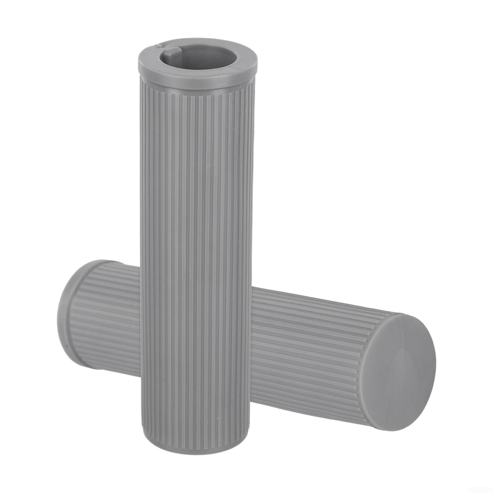 Puños de goma gris para patinete, 11,8 cm, diseño de rayas verticales | Puños de goma gris para patinete, 11,8 cm, diseño de rayas verticales