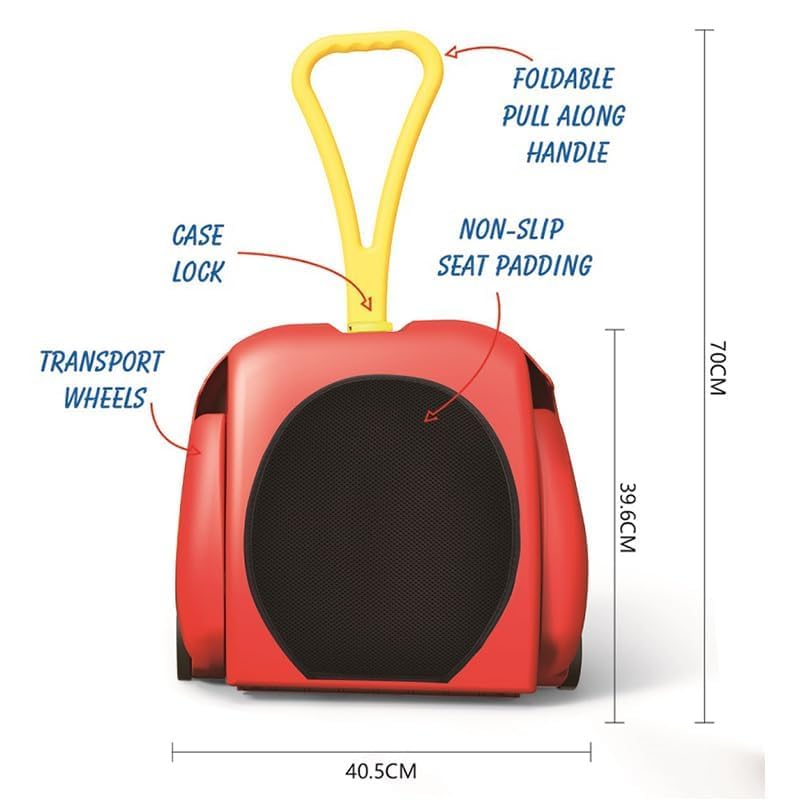 Certified Travel Luggage for Kids - Portable Roller, Carry On, Case Luggage - Many Colors - Multi Collection (Red, 4, Set)4