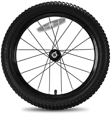 JOYSTAR 16 Inch Kids Bike Front Wheels Replacement with 16 Inch Air Rubber Tire Black Don