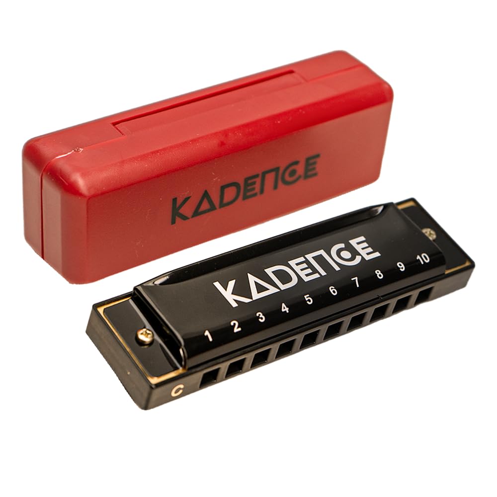 Kadence Daitonic Harmonica T104, With Learning course Key of C 10 Holes 20 tones Mouth Organ for Kids Adults and Beginners,with Hard Case (Black)-picture-40