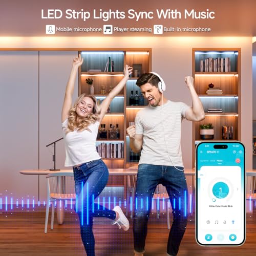 Tira de LED direccionable BTF-LIGHTING FCOB con control Bluetooth y WiFi miniatura 4
