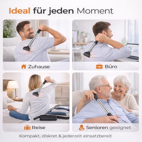 4x Rückenkratzer Teleskop: Breite Kratzhand als Massagegerät und Rückenkrauler 6