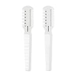 BANGMENG Hair Trimmer With Split Ends Razor - 2 Pieces For Thin & Thick Hair Cutting and Styling: Dense & Wide Teeth Combs, Double-Edge Blades