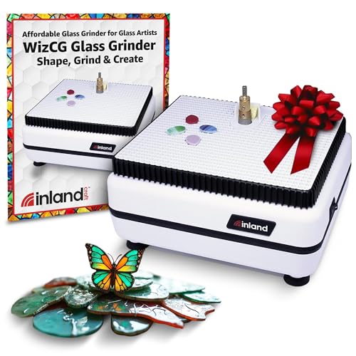 Inland Craft WizCG Glass Grinder, Stained Glass Grinder Machine...
