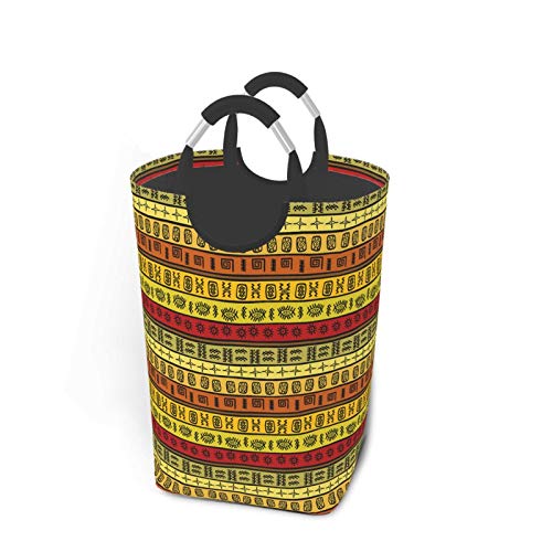 Wäschesack,Antiker Druck des afrikanischen ethnischen Stammes,Großer faltbarer Wäschekorb,zusammenklappbarer Wäschekorb,zusammenklappbarer