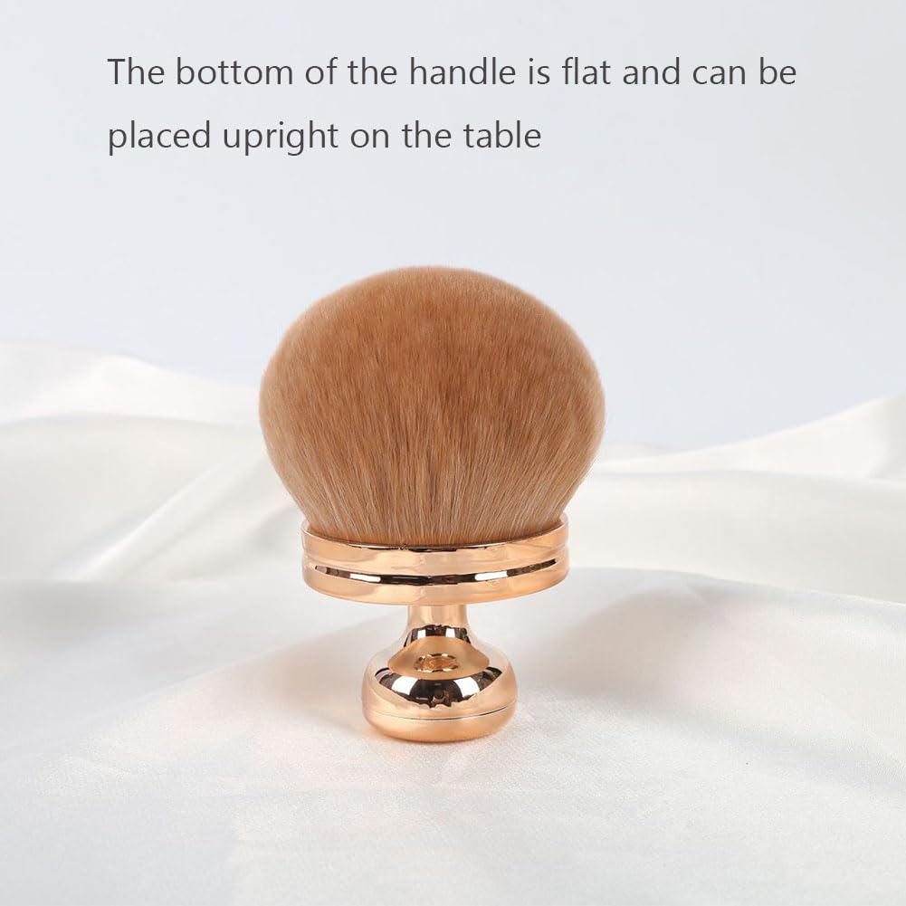 Nail Art Dust Brush Soft Nail Dust Powder Remover Brush Nail Cleaning Brushes Manicure Duster Tools (Rose Gold)