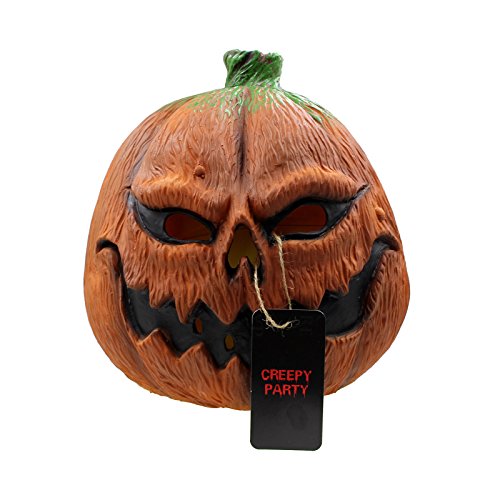 Creepyparty 43221-6284 Deluxe Novelty Halloween Costume Party Props Latex Pumpkin Head Mask thumb #5