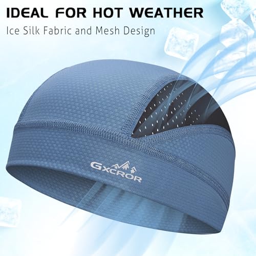 Image of GXCROR Cooling Skull Cap for Men Women Sweat-Wicking Breathable Mesh Liner for Helmets, Summer Cycling Motorcycle