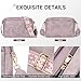 KITEVIUN Crossbody Bags for Women, Vegan Leather Phone Purse Triple Zip Butterfly Women’s Shoulder Handbags with Wide Strap Purple