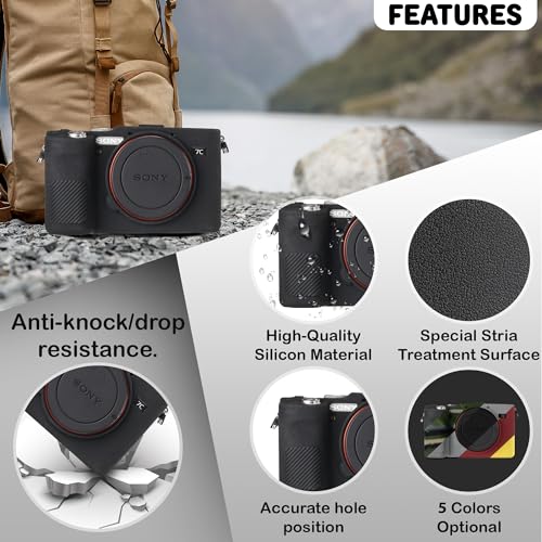 Funda para Cámara Sony A7C Alpha 7C Negra de Silicona miniatura 2