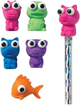 Raymond Geddes Animal Pencil Top Erasers for Kids Pack of 50